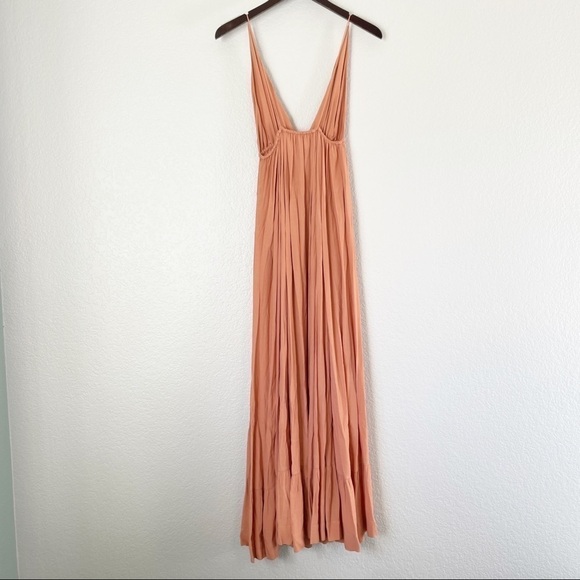 SWF Ruffle Hem Maxi Dress Deep Plunge Medium - Picture 8 of 12